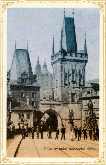 Карлов мост и Малостранские мостовые башни (1898 г., Прага). | Фото: praha-archeologicka.cz.