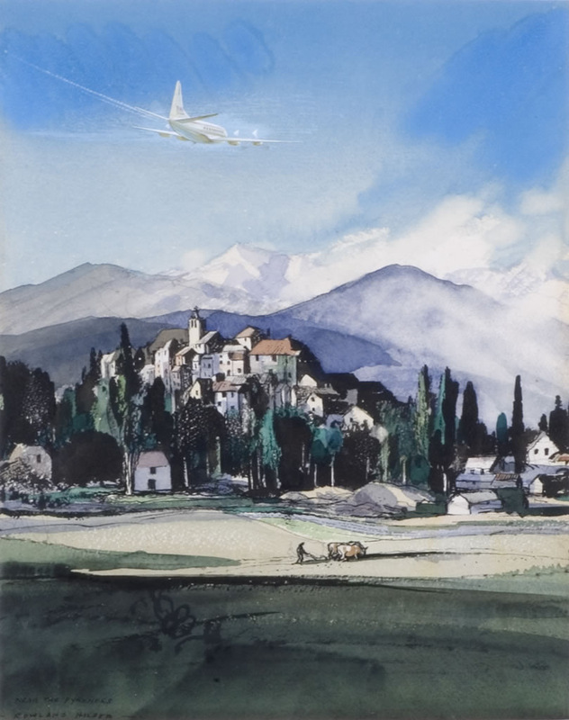 Живопись акварелью Rowland Hilder акварель