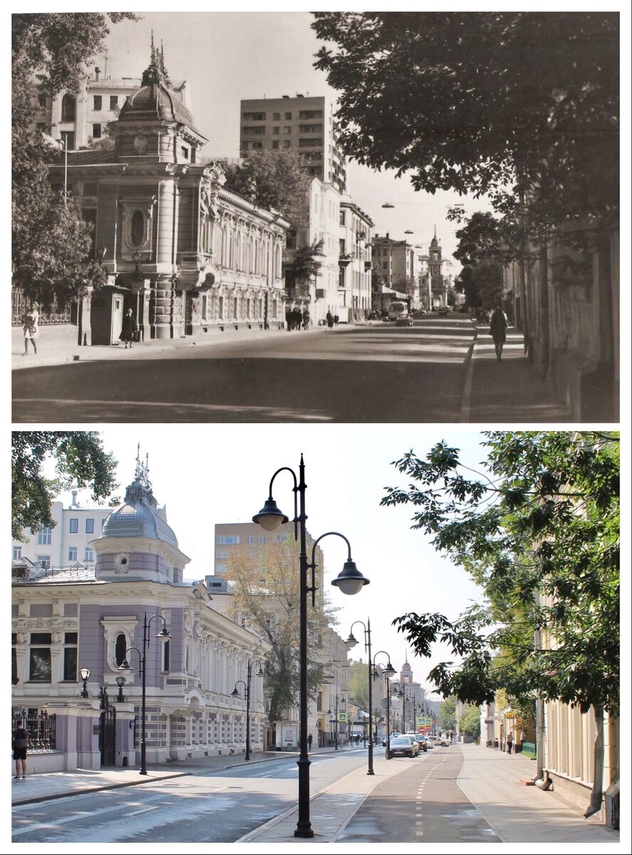 Показываю нашу жизнь на 10 фото Москвы сделанных при Леониде Брежневе и в 2021 году с одних точек 