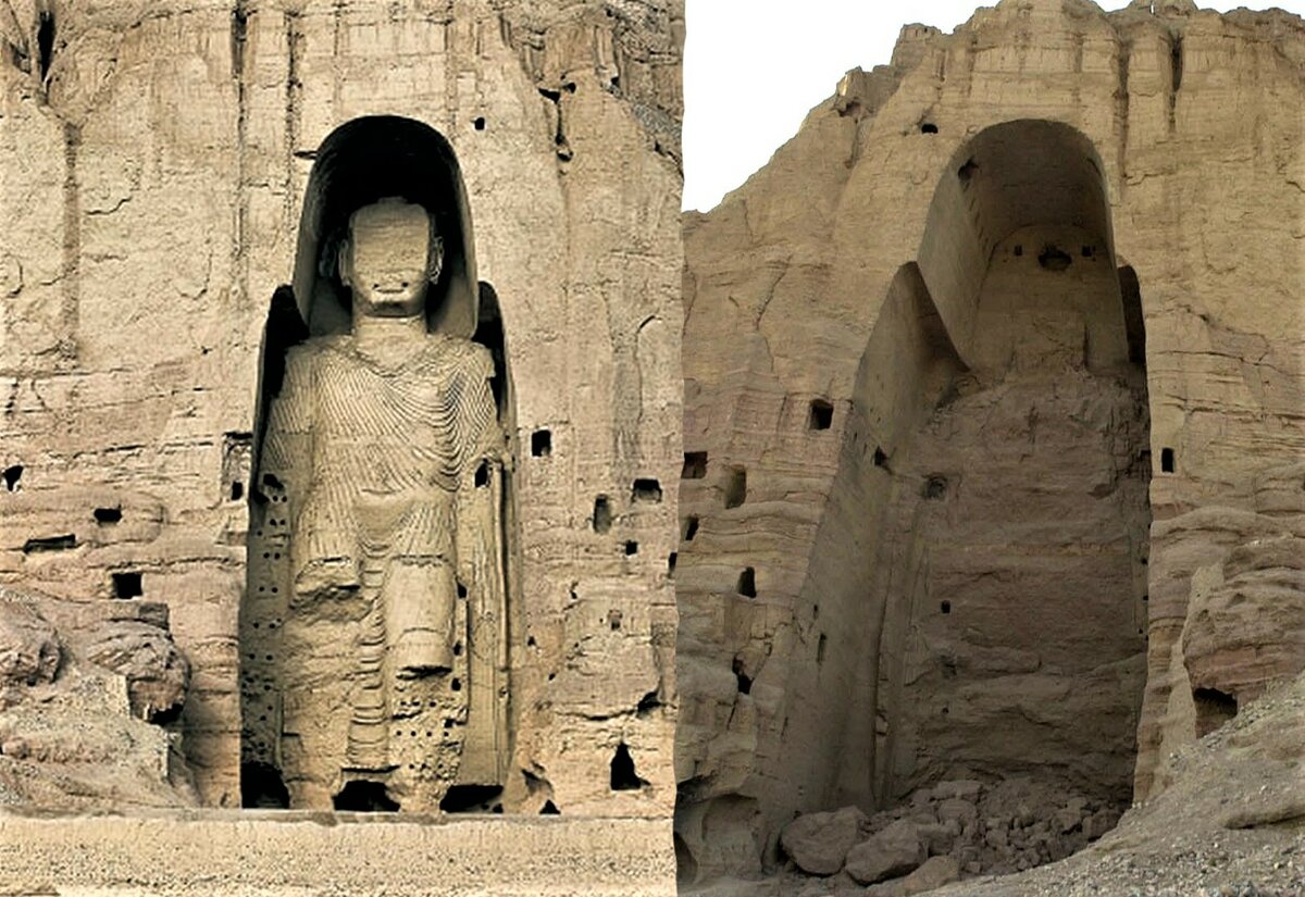 В 2001 году талибы уничтожили древние Бамианские статуи Будды в рамках борьбы с язычеством.