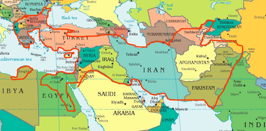 Империя Александра Македонского на политической карте современного мира