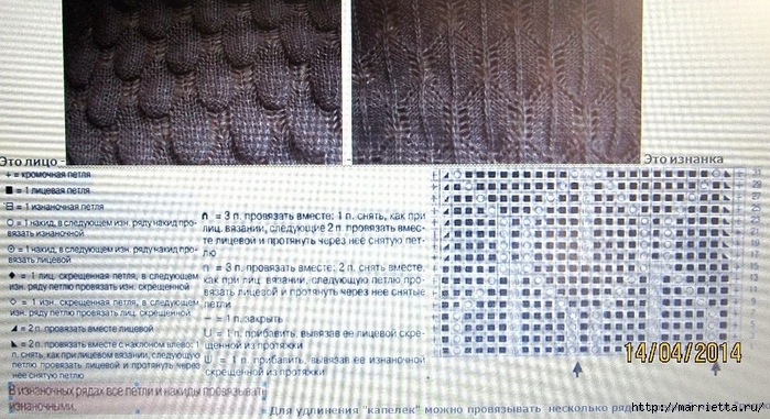 Пуловер спицами красивым узором вязание полувера