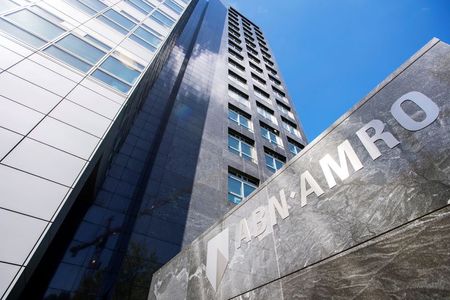 FILE PHOTO: ABN AMRO logo is seen at the headquarters in Amsterdam, Netherlands May 14, 2019. Picture taken May 14, 2019. REUTERS/Piroschka van de Wouw