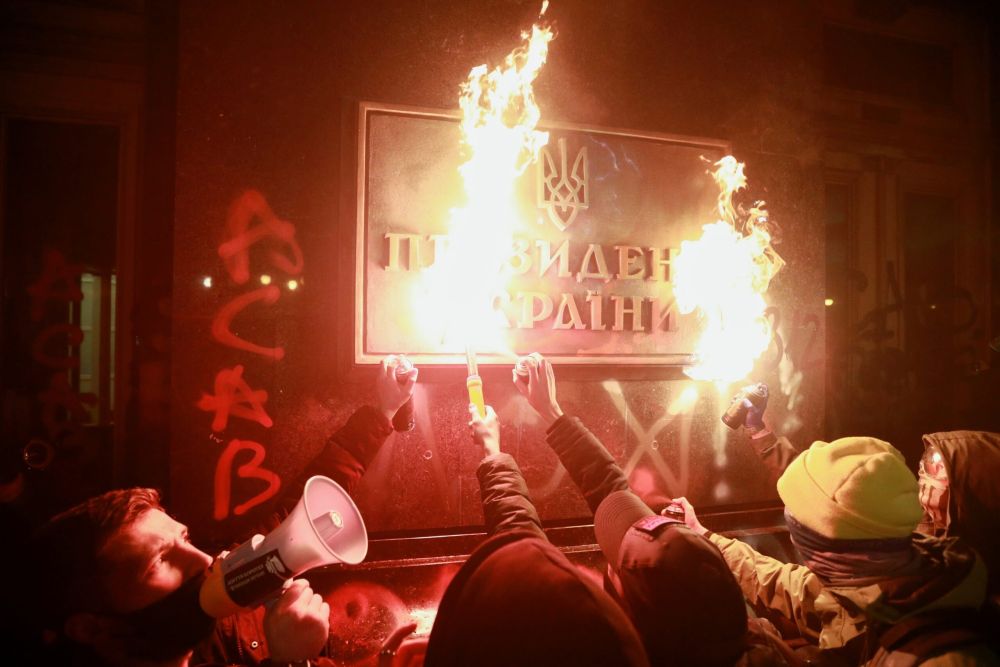 На сей раз пылал президентский квартал ﻿ украина