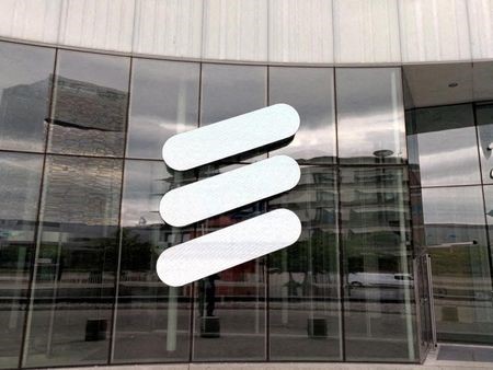 The Ericsson logo is seen at the Ericsson's headquarters in Stockholm, Sweden June 14, 2018. Picture taken June 14, 2018. REUTERS/Olof Swahnberg