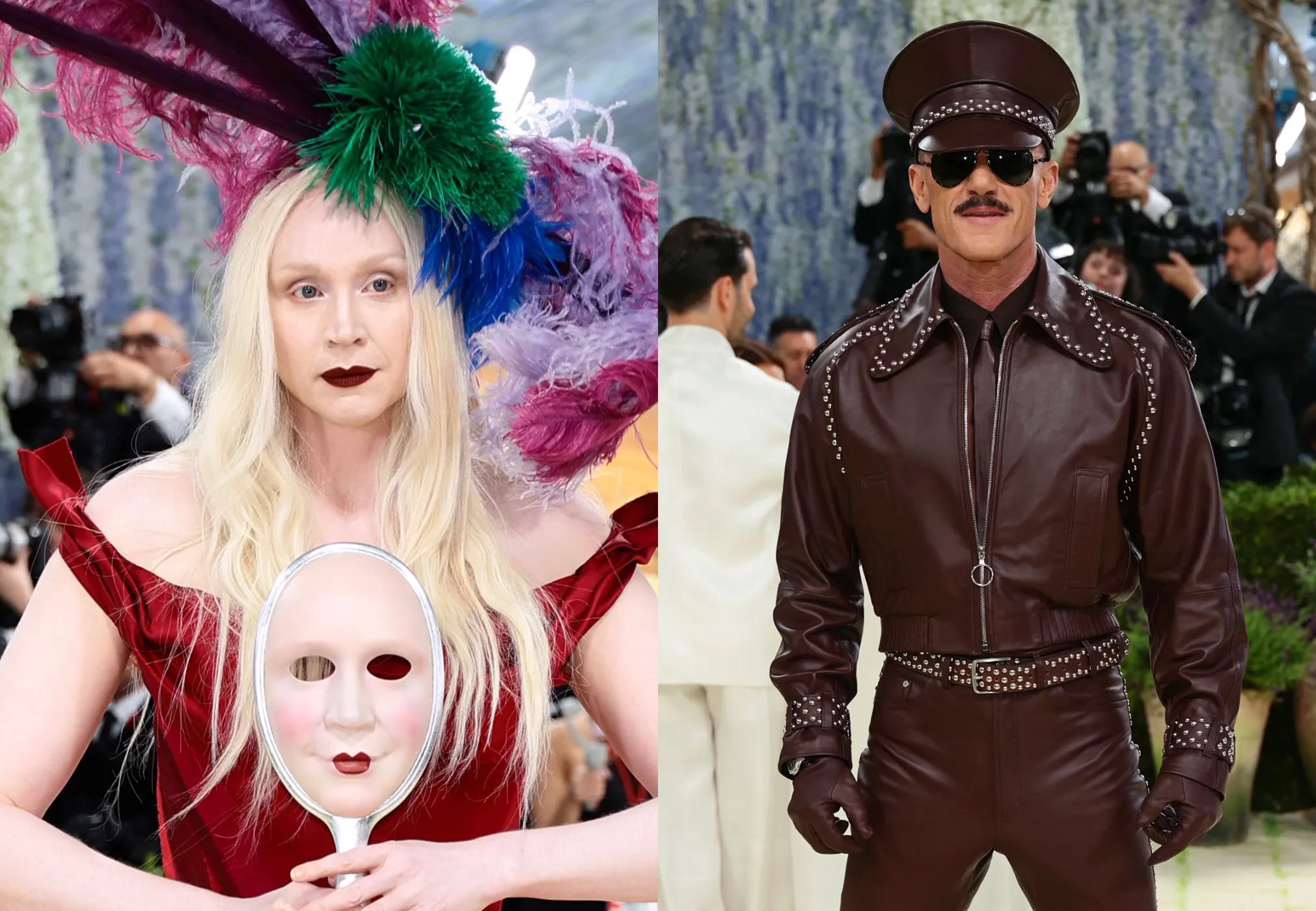 10 самых странных образов Met Gala: Люк Эванс в "БДСМ-костюме" и Лена Махфуф с протезами на груди
