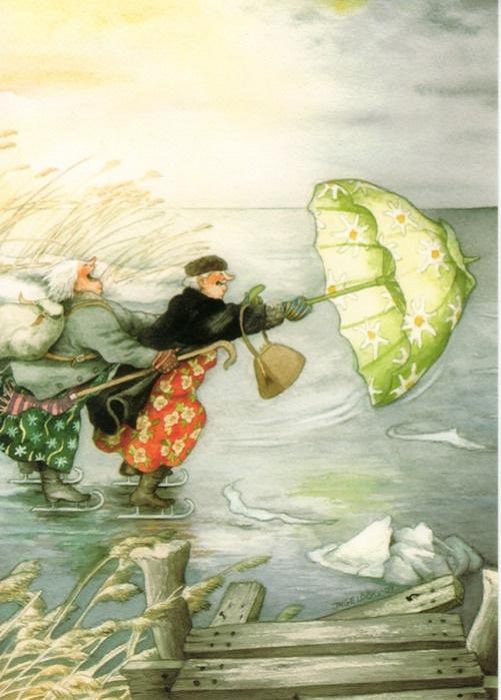 Неунывающие старушки в серии весёлых открыток финской художницы Инге Лоок Неунывающие старушки в серии весёлых открыток финской художницы Инге Лоок жизнь