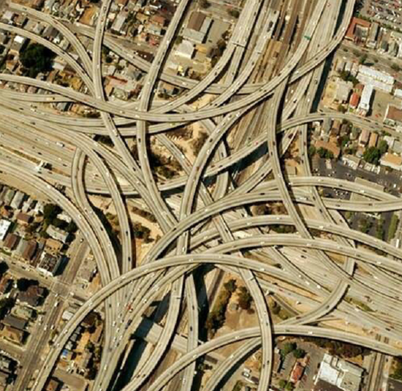 Будущее давно наступило, а мы не заметили: Дорожные развязки Развязки, вид сверху, дорога, дороги, дорожные развязки