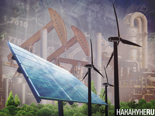 Коллаж, энергопереход, зеленая энергетика, ветряные мельницы, солнечные батареи, заводы(2021)|Фото: Накануне.RU