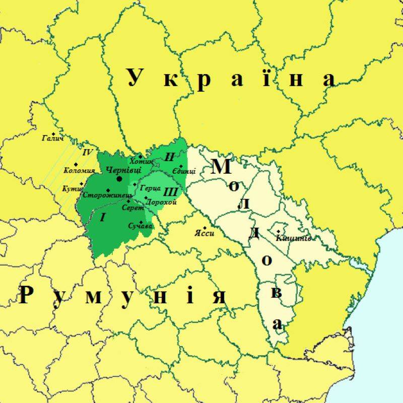 Карта украины буковина