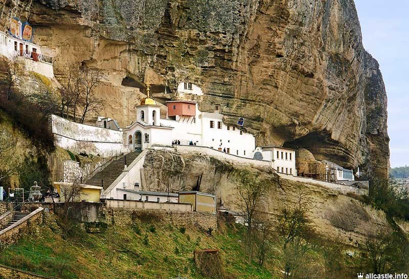 Свято-Успенский пещерный монастырь Афон, Монастырь, горы, крым, монах, скалы