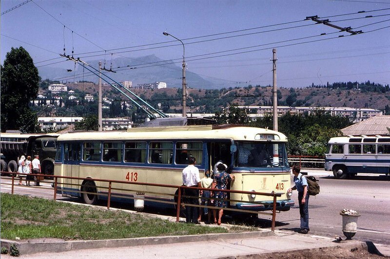 Путешествие на троллейбусе из Симферополя в Ялту в 1973 году города,история,отдых,путешествие,тур,турист,Ялта