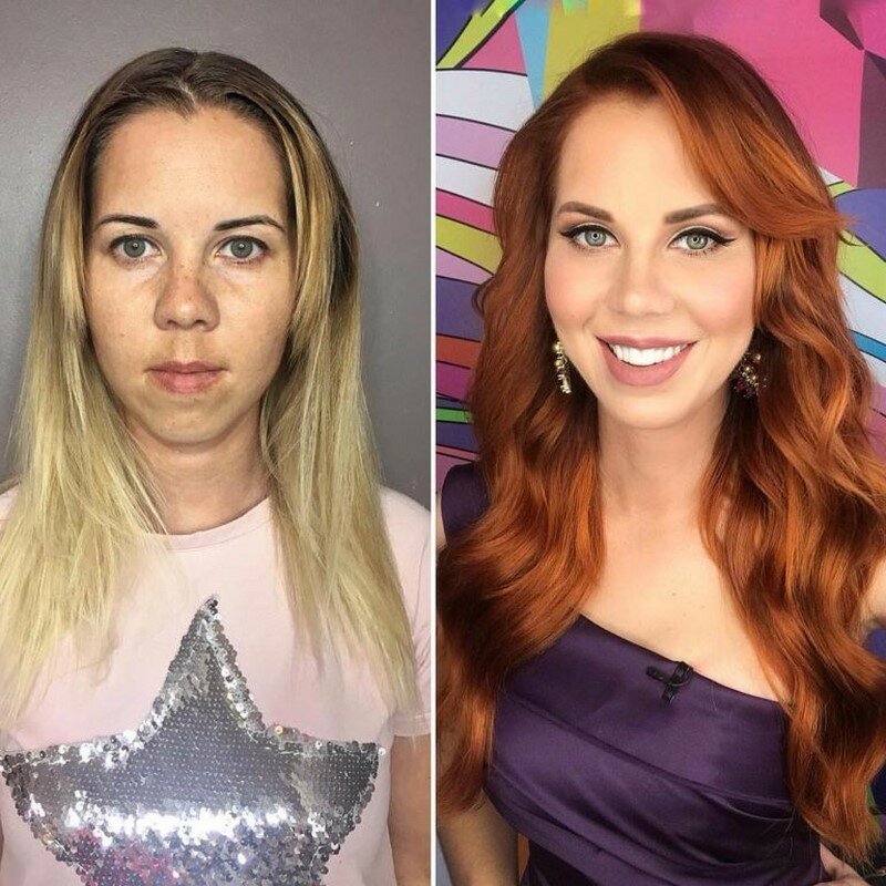 Изменить внешность фото до и после