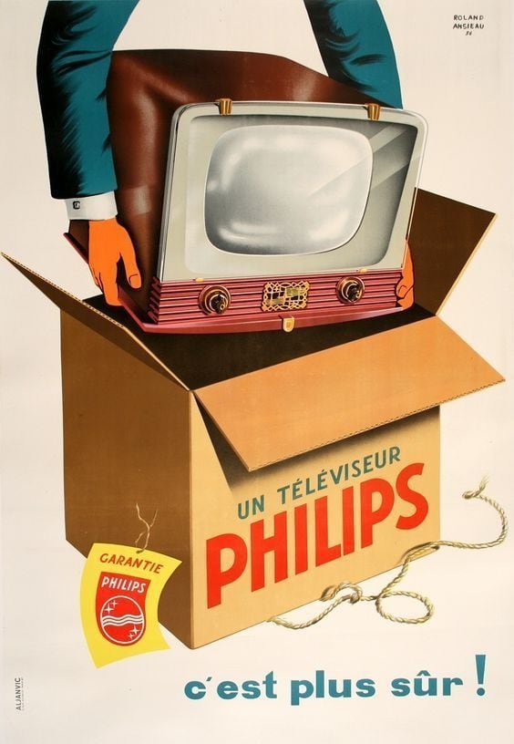 19. Телевизоры «Philips» забавно, креатив, ностальгия, прошлое, реклама, юмор