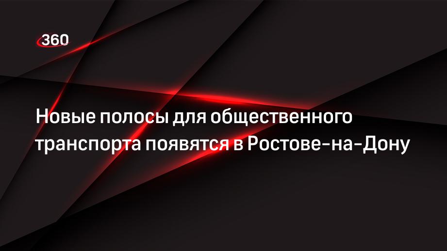 Новые полосы для общественного транспорта появятся в Ростове-на-Дону