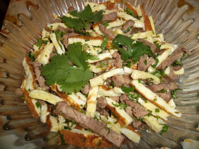 Узбекский салат «Малика» с говядиной: вот его вкус Вы запомните надолго