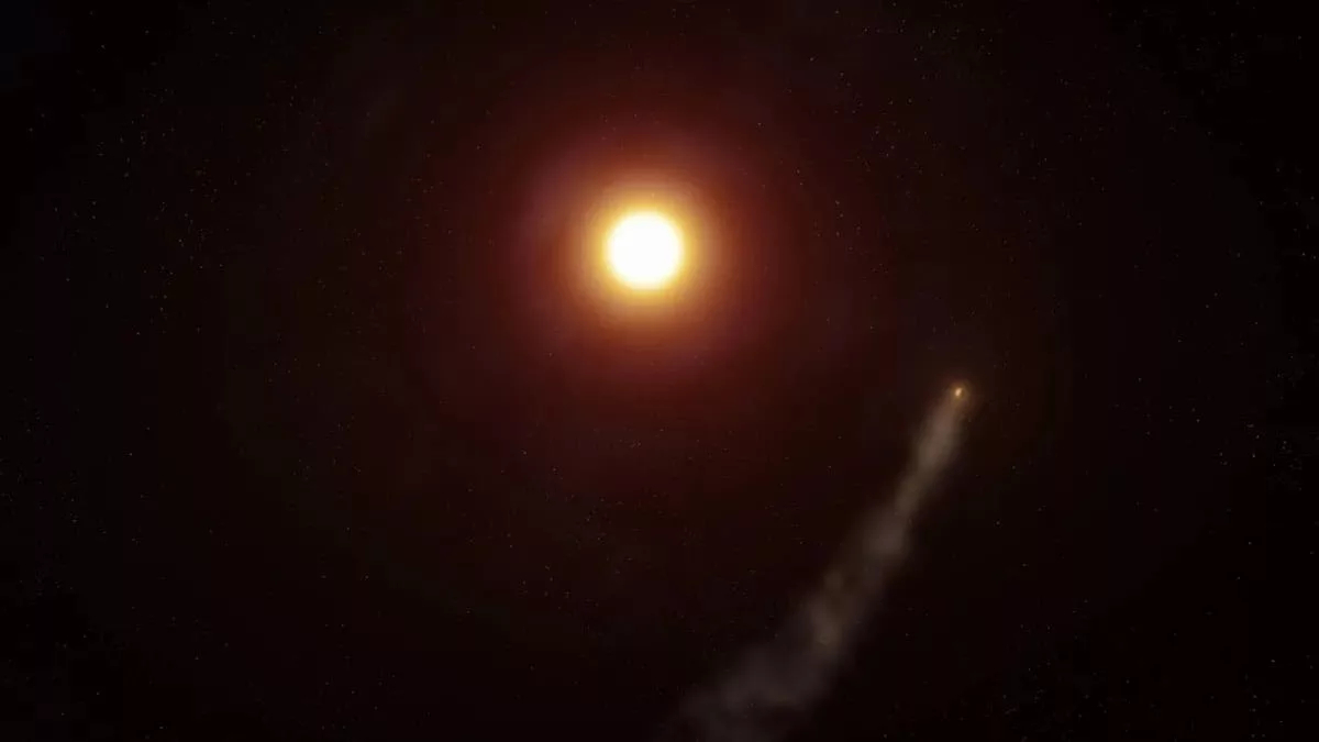 Массивный хвост, похожий на комету, протяженностью более 500 000 километров обнаружен на далекой планете