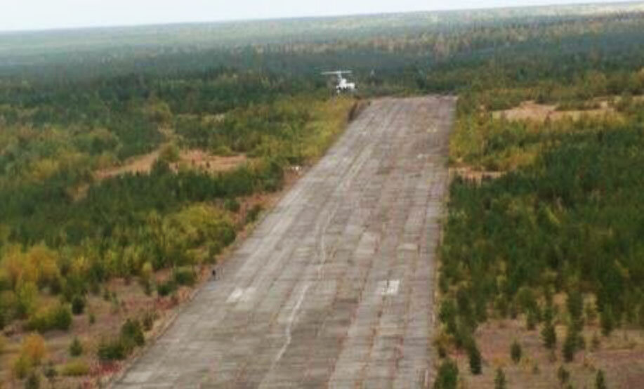 Ту-154. Посадка на аэродроме на реке Ижма
