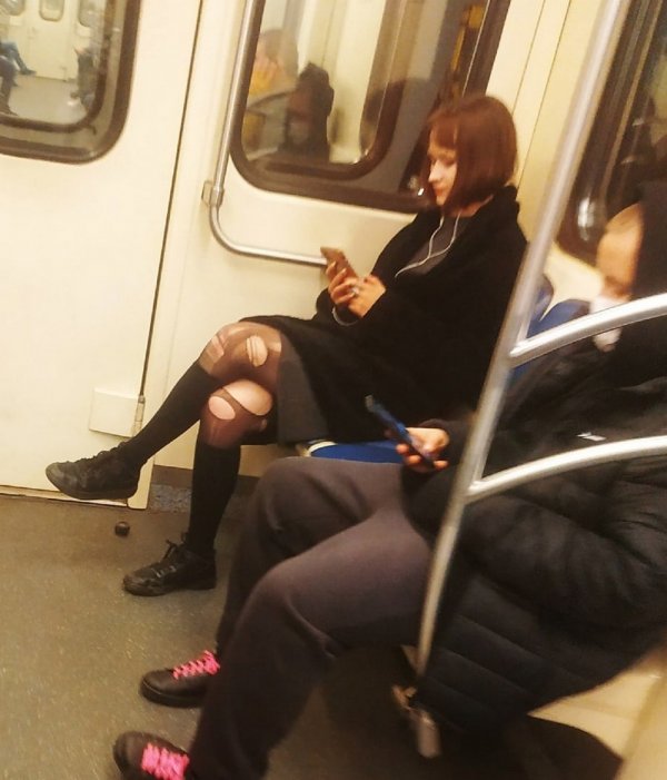 Чудаки и модники из метро  позитив,смешные картинки,юмор