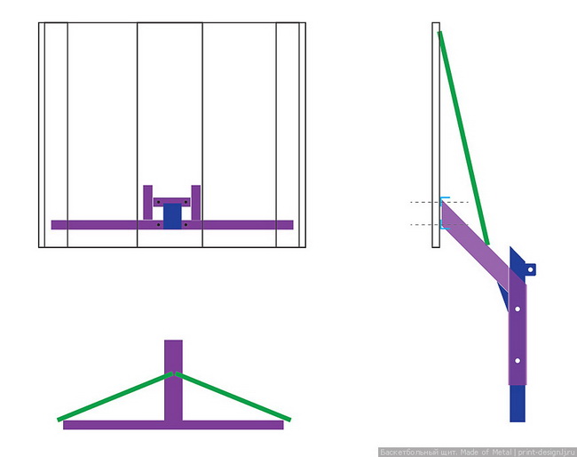 Баскетбольный щит с регулировкой по высоте своими руками (20 фото)