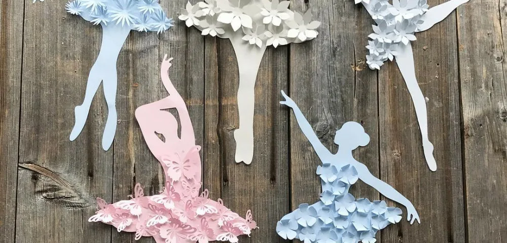 Новогодняя гирлянда из бумаги с балеринами  идеи и вдохновение,новогодние украшения