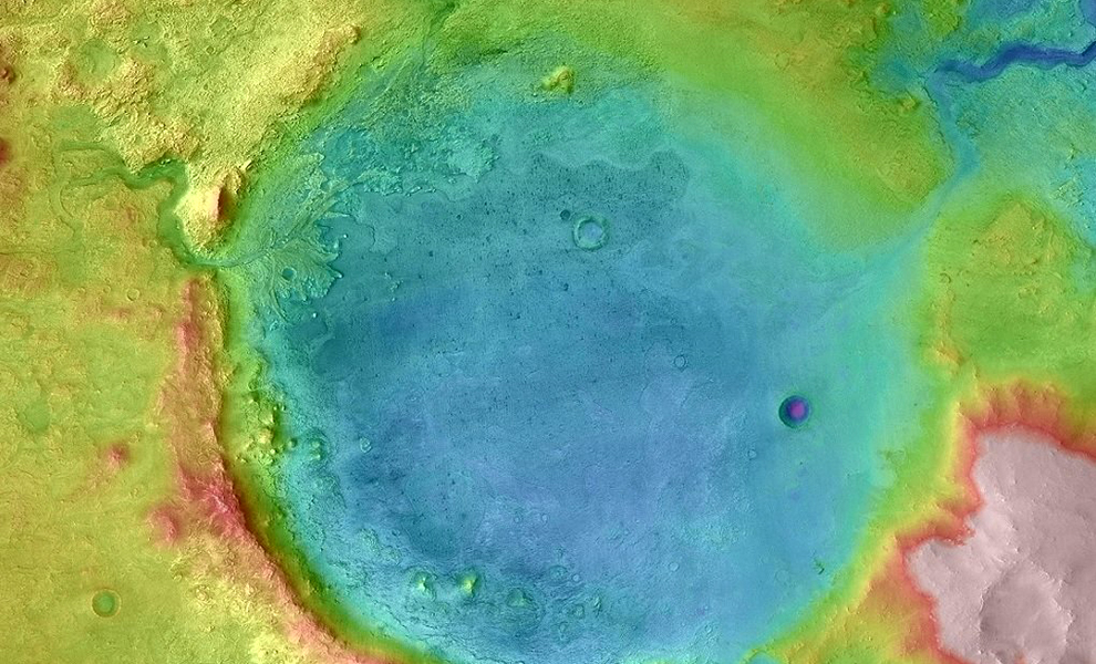 На Марсе нашли следы огромного океана. Воды здесь нет, но раньше в кратере была жизнь