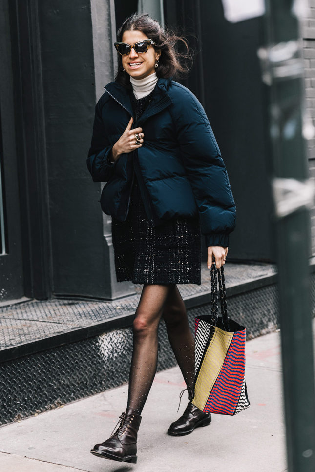 Леандра Медин на Неделе моды в Нью-Йорке, февраль 2019