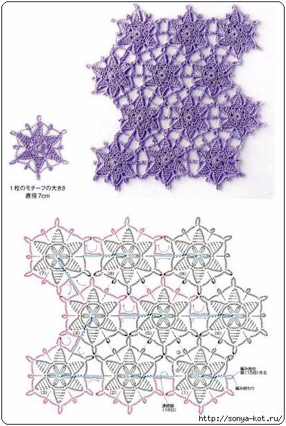 Шикарная подборка схем по безотрывному вязанию вязание,вязание крючком