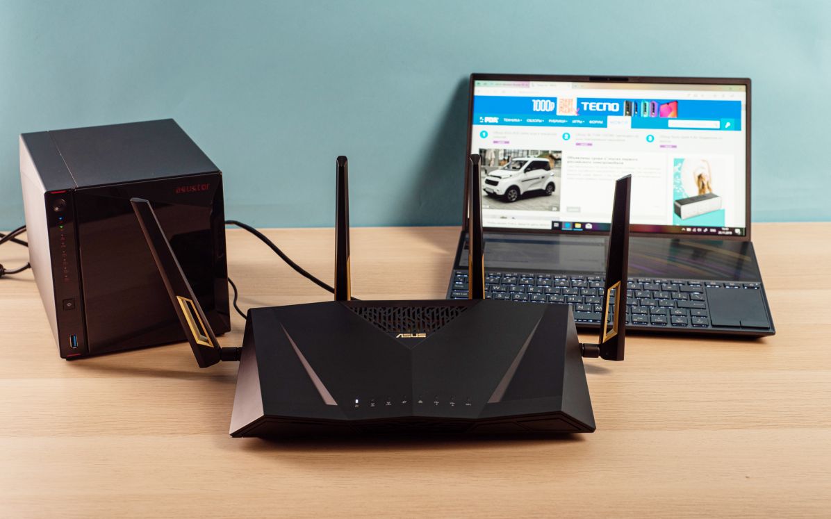 Обзор ASUS RT-AX88U: Wi-Fi 6 против суровой реальности канала, данными, условиях, данных, Мбитс, скорость, роутера, скорости, ширине, обмена, Ethernet, устройства, беспроводной, RTAX88U, около, Мбитc, связи, менее, стандарта, ZenBook