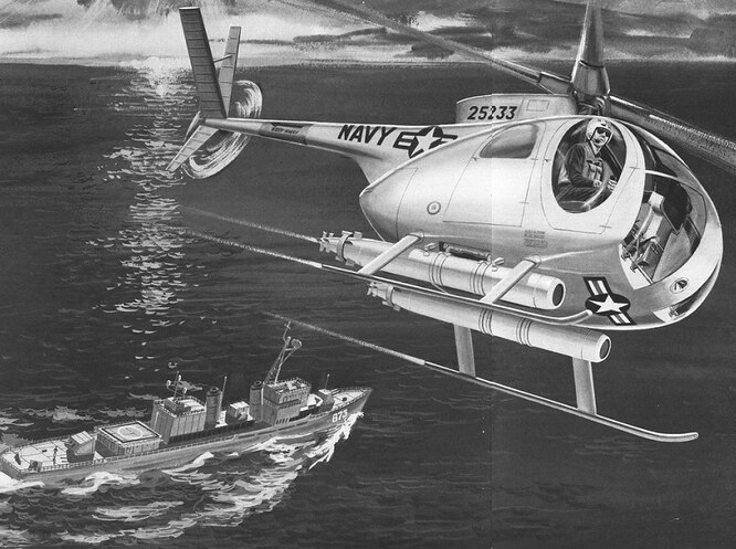 В Type C записали программу противолодочного вертолёта LAMPS (Light Airborne Multipurpose System). В те годы, казалось, победа в ней будет за лёгкими вертолётами, а не за тяжёлым SH-60 Seahawk 