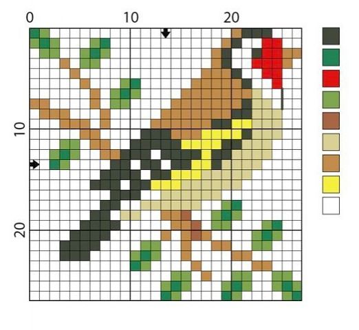 Птички. Схeмы для жаккардa или вышивки в копилочку. handmake,вышивка,поделки своими руками