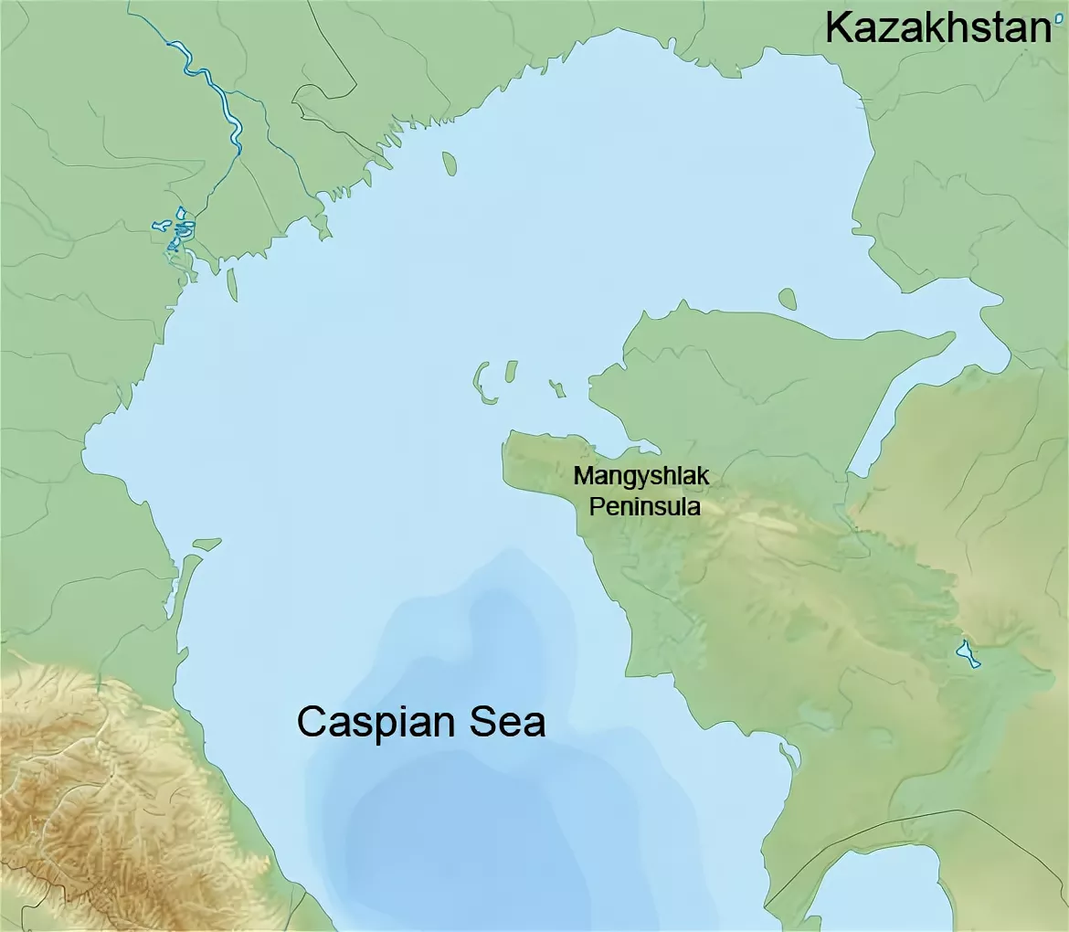 Острова в каспийском море на карте