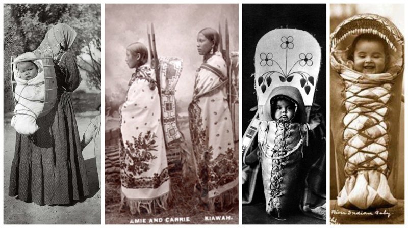 Индейцы Канады и Северной Америки интересное, младенцы, ношение, обычаи, пеленание, факты