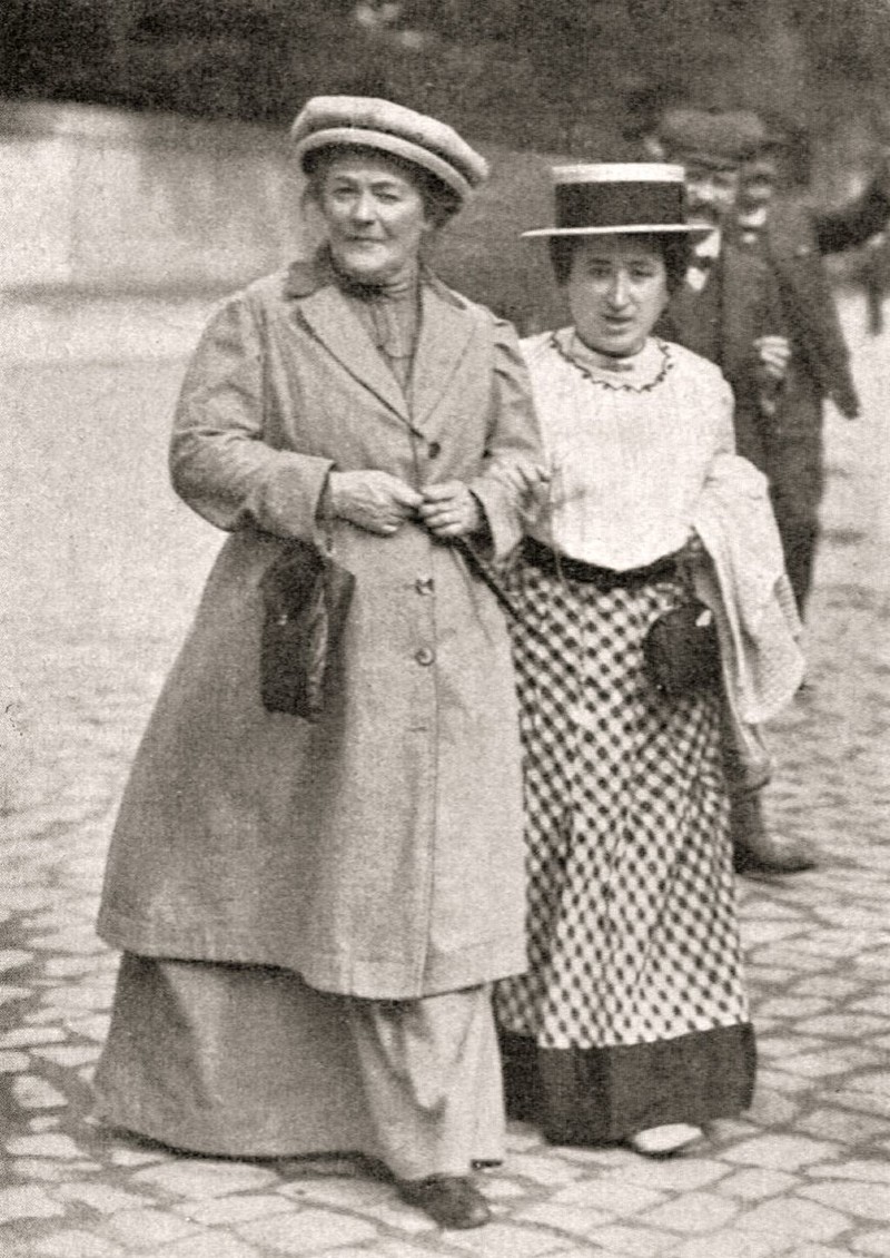  Клара Цеткин и Роза Люксембург. 1910 известные, люди, фото