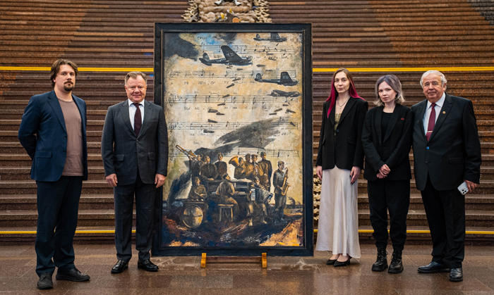 Музыкант Игорь Бутман в Музее Победы