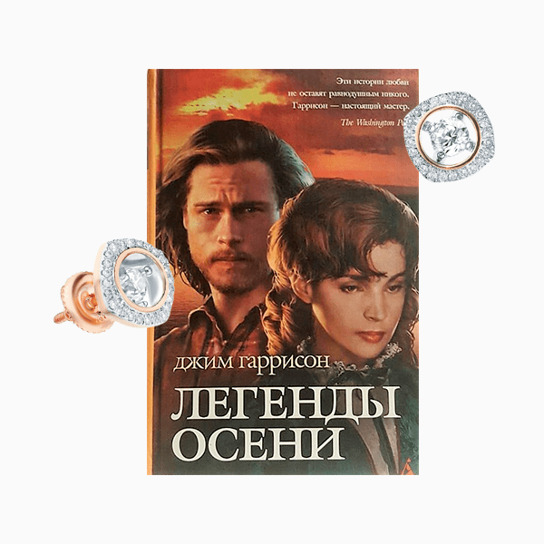 Серьги SL, розовое золото, бриллианты 