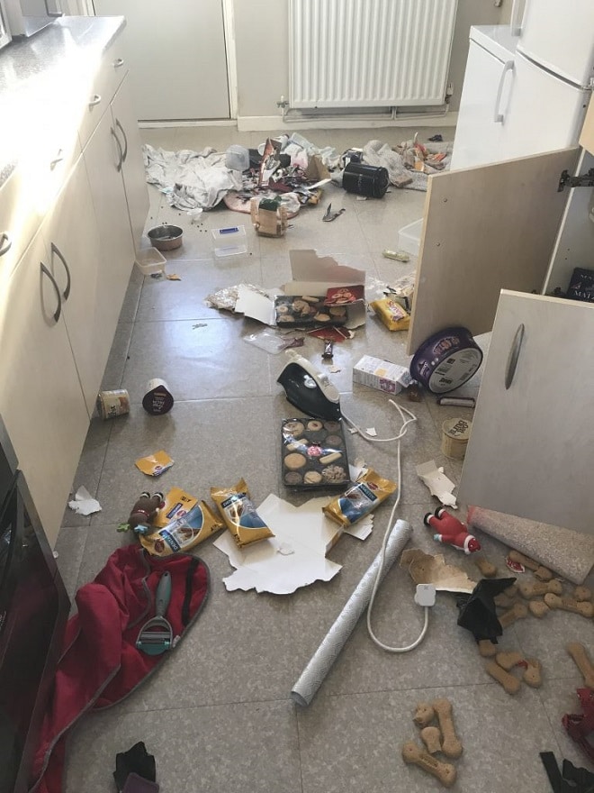 Вещи на полу