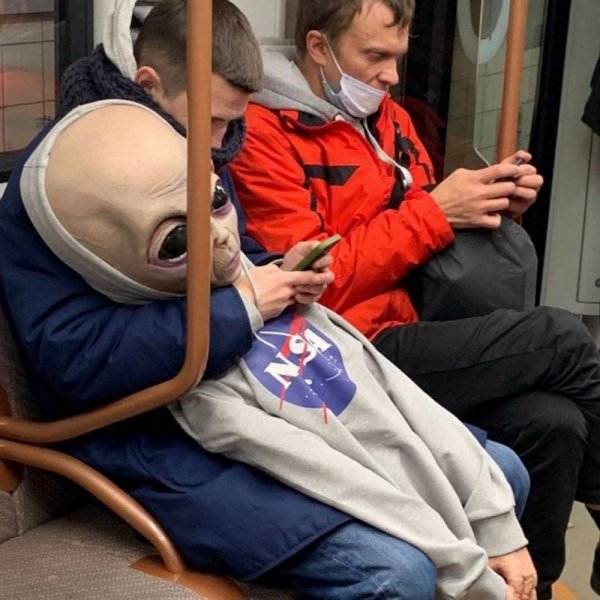 Чудаки и модники из метро  позитив,смешные картинки,юмор