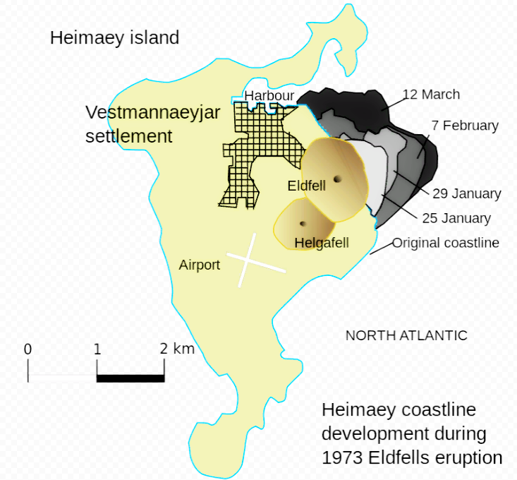 Вулкан едва не уничтожил город в Исландии, но в итоге жители были ему благодарны Хеймаэй, острова, города, Эльдфедль, жителей, вулкан, потоки, острове, гавань, могли, городка, город, Спасатели, часть, который, Исландии, после, итоге, Вестманнаэйяр, пепла