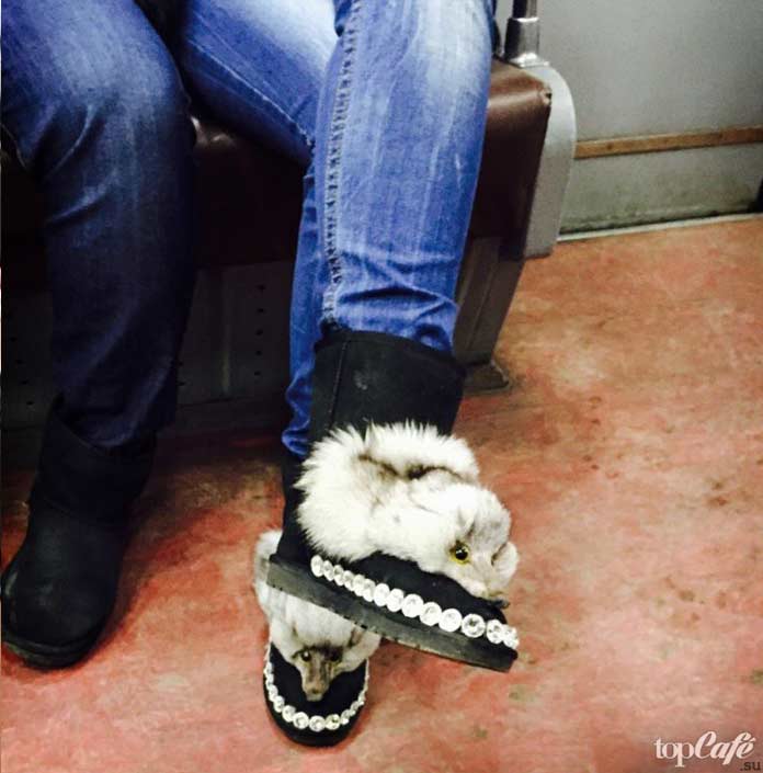 Фотографии женщин в метро: крутая обувь