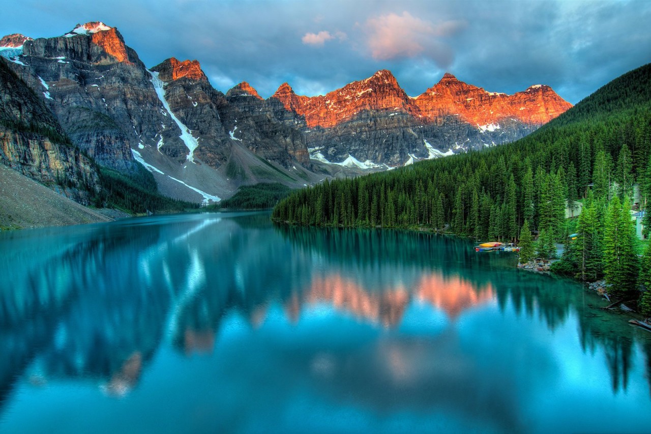 Озеро Морейн, Канада красивые места, мир, природа, путешествия, сказка