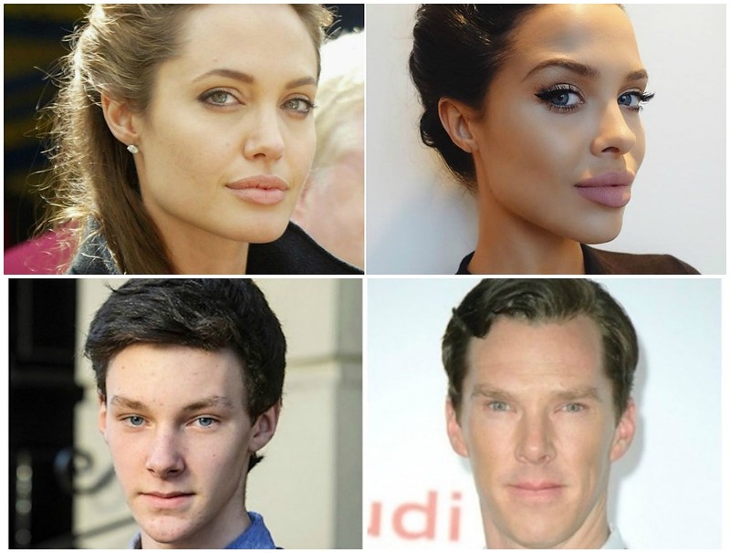 Почему лица похожи. Люди с похожей внешностью. Люди с похожими лицами. Сходство знаменитостей по фото. Похожие лица.