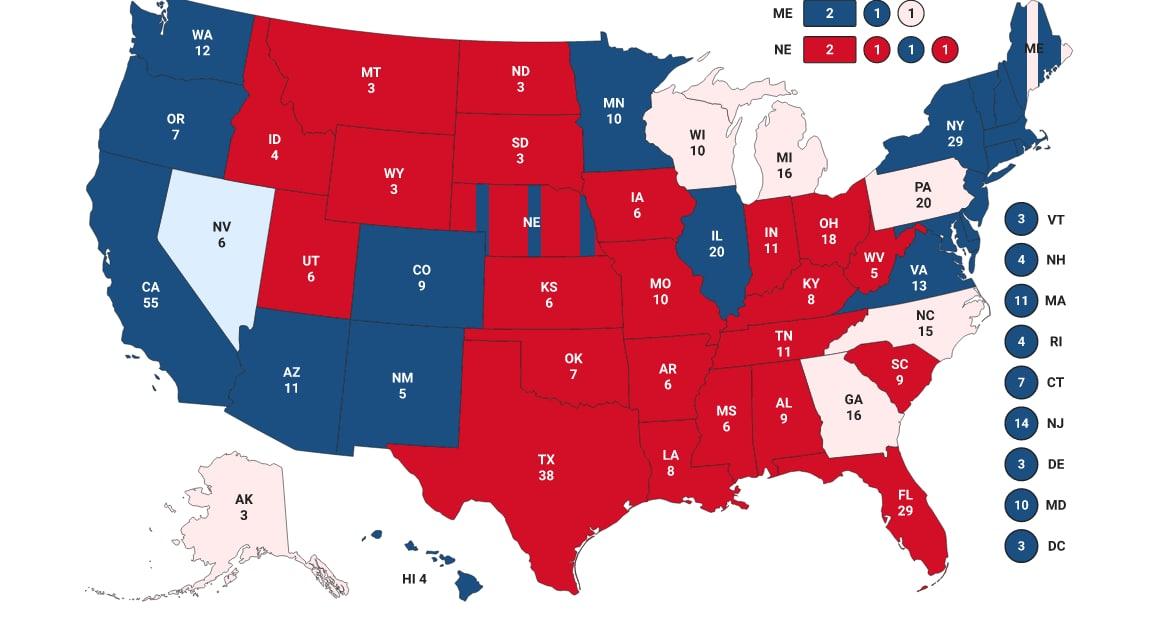 Выборы президента США. Последние данные в графике Выборы президента США. Последние данные в графике геополитика