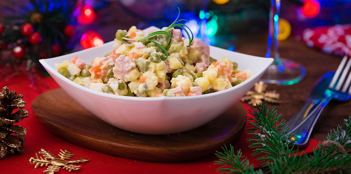 Колбаса, майонез или всё-таки рябчики: 4 популярных вопроса про салат оливье новогоднее меню,салаты