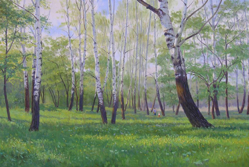 Я слышу, как поет Апрель... Художник Геннадий Кириченко живопись,природа