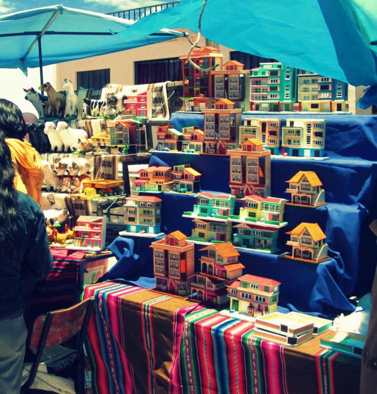 The alasitas fair in la paz bolivia