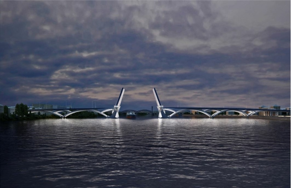 На онлайн-картах берега Невы соединил призрачный мост