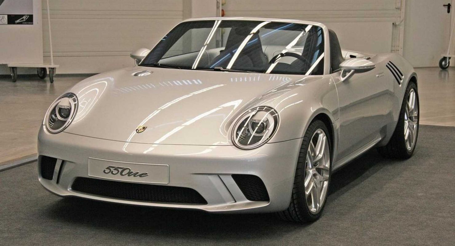 Изображения спортивной версии Porsche 550one в ретро-стиле появились в Сети Автомобили