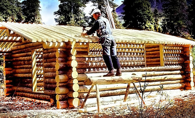 50-летний плотник уехал в северную глушь Аляски, построил дом и остался жить один