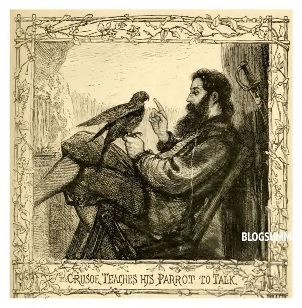 Изображение пятнадцатого столетия. Попугая учат говорить